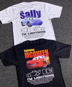Lightning Mcqueen & Sally Carrera T-Shirt Couple thd