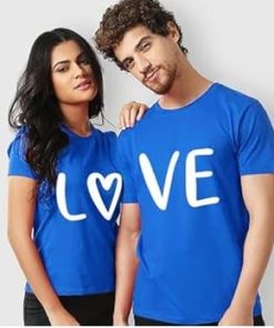 Love Printed Couple T-Shirt thd