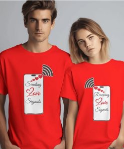 Love Signals Couple T-shirt thd