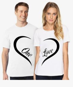 One Love Matching Couple T-Shirt thd