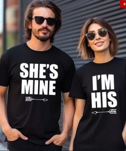She's Mine Couple Graphic Printed T-Shirt Thd