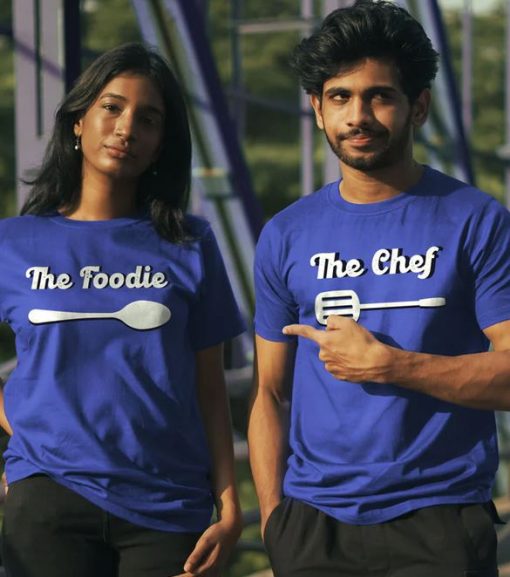 The Chef and Foodie Couple T-Shirt thd