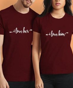 couple t-shirt with simple designs Unisex T shirt thd