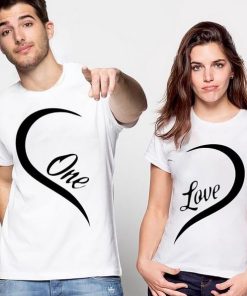 one love Couple T-Shirts thd