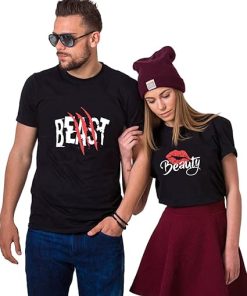 Beast and Beauty Matching Couples T-Shirt