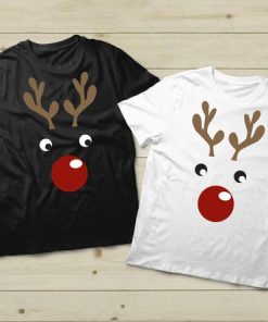 COUPLES CHRISTMAS SHIRTS RUDOLPH HIS AND HERS T-SHIRT