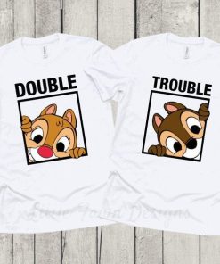 Double Trouble Chip and Dale Couple T-Shirt