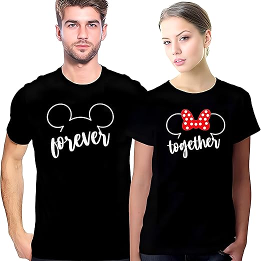 Forever Together Mickey Head Couple T-Shirt