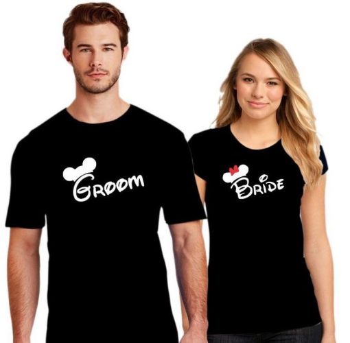 Groom Bride Couple T shirt thd