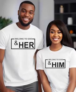I Belong to God and Her Couples Shirt thd
