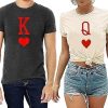K and Q Hearts Couples T-Shirt