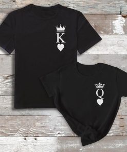 King and Queen Front Logo Couples T-Shirt