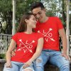 LOVE Printed Matching Couple T Shirt thd