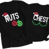 Nuts Chest Couple Christmas T-Shirt