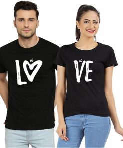 PRINT Love Couple t Shirts for Couple thd