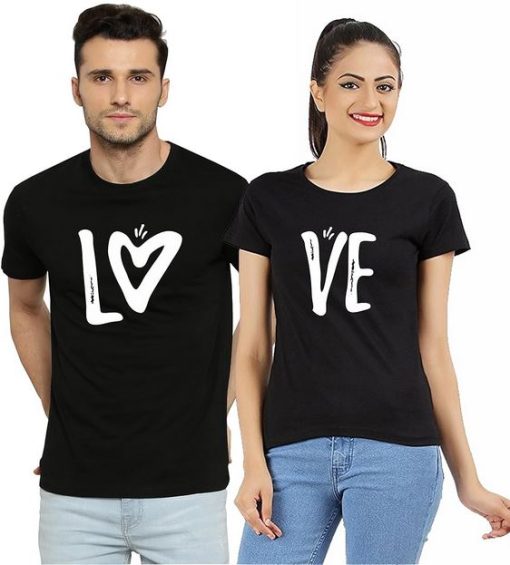PRINT Love Couple t Shirts for Couple thd