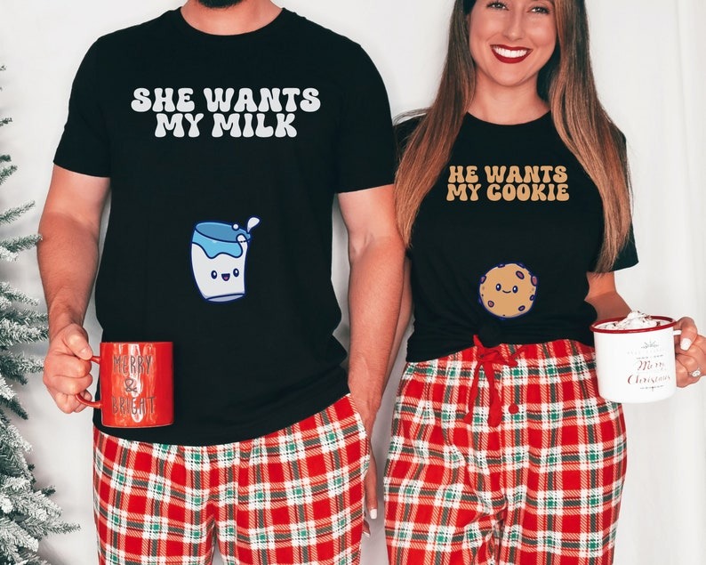 She Wants My Milk Couples T-Shirt