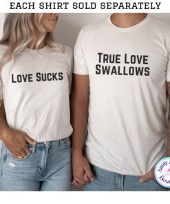 True Love Swallows Funny Matching Couples T-Shirt