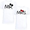 White MR MRS Couples T-Shirt