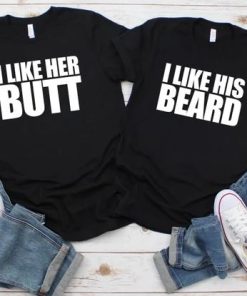 i love her butt Couple Shirts
