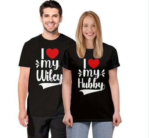 i love my wife Couple T-Shirt thd