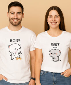 Cute Cat Japan Couple T Shirt