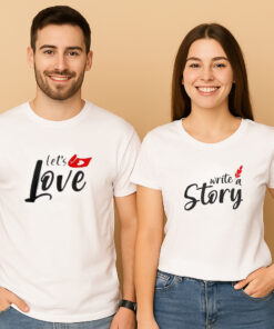 Let's Write A Love Story Copuple T Shirt