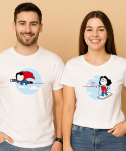 Loving You His Hers Superhero Couple T Shirt