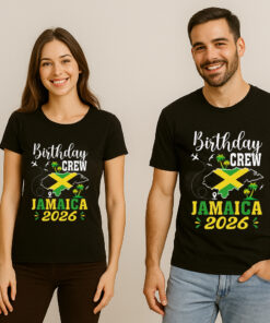 Birthday Crew Jamaica 2026 Tropical Couple T Shirt